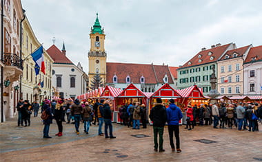 Christmas market on the Main square in Bratislava Christmas market on the Main square in Bratislava